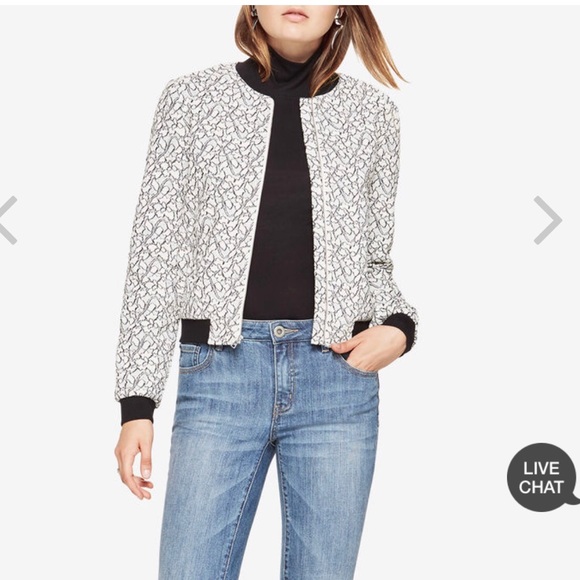 BCBG Max Azria Lace Bomber Jacket - Picture 1 of 6